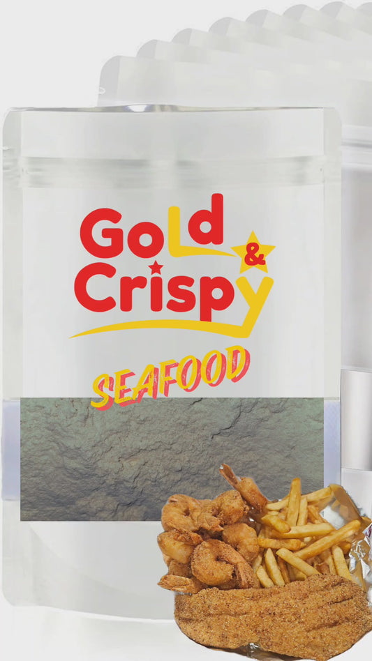 Gold and Crispy seafood flour